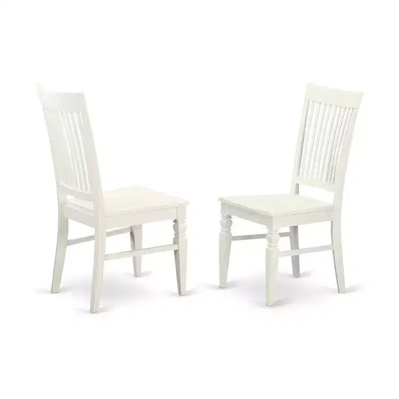 HomeStock Ensemble de 7 pièces table et chaises de cuisine blanc lin Table de salle à manger rectangulaire
