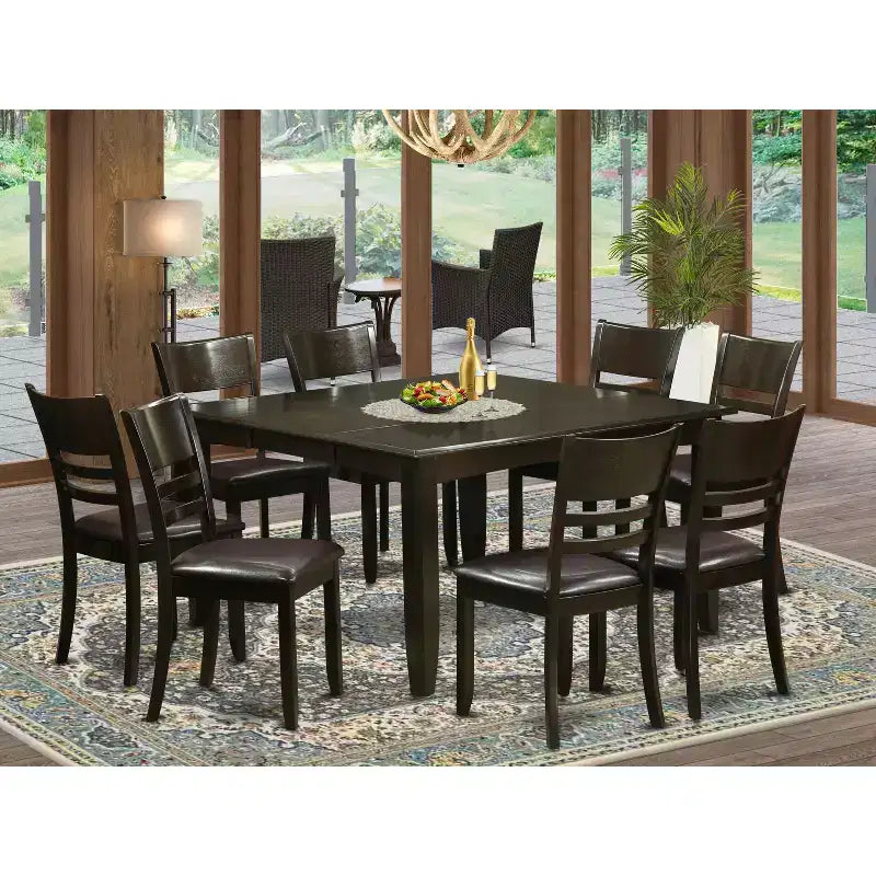 Table de dînette Parfait avec rallonge et chaises de dînette, fini cappuccino