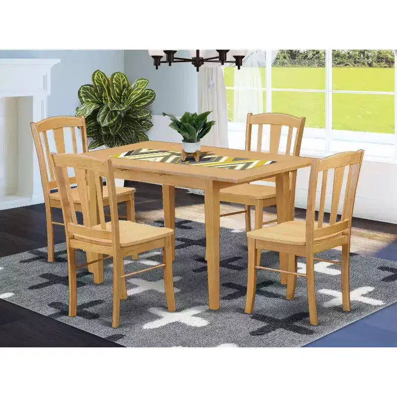 Ensemble Table et Chaises de Cuisine et Dînette Style Rectangulaire 128