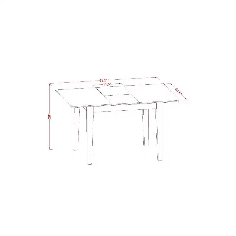 Ensemble de salle à manger avec table, chaises et banc - Table rectangulaire 6 pièces et sièges de cuisine