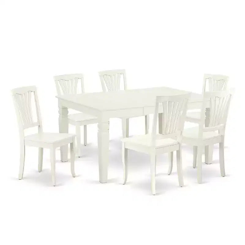 Ensemble de salle à manger Renaissance 7 pièces Table rectangulaire et 6 chaises - 42x60 pouces extensible