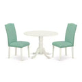 Ensemble table de cuisine ronde 3 pièces table de 42 po avec rallonges et 2 chaises Parsons – Ensemble de salle à manger moderne
