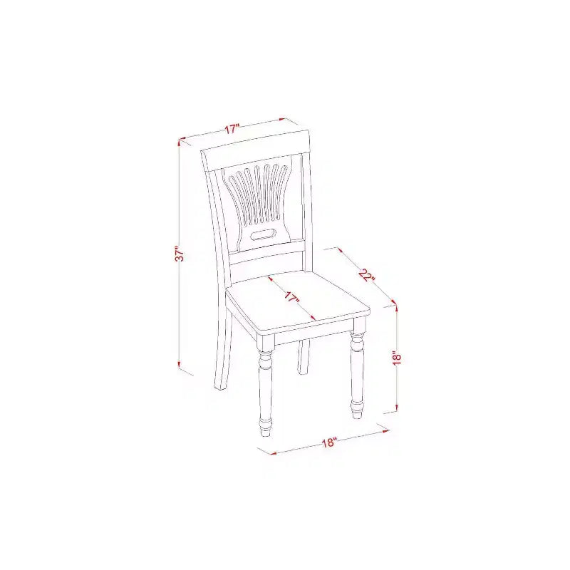 Ensemble de salle à manger 7 pièces, table ovale avec 6 chaises, finition cerisier et crème.
