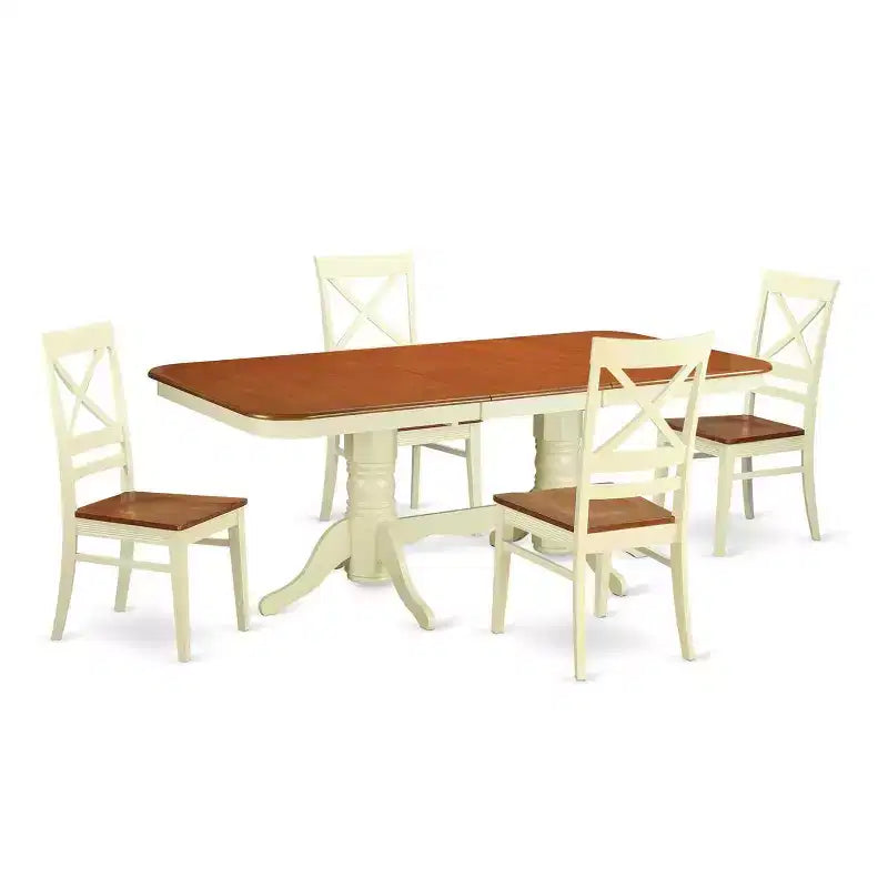 Ensemble table et chaises de salle à manger - Table de cuisine pour 6 à 8 personnes - Style ferme moderne