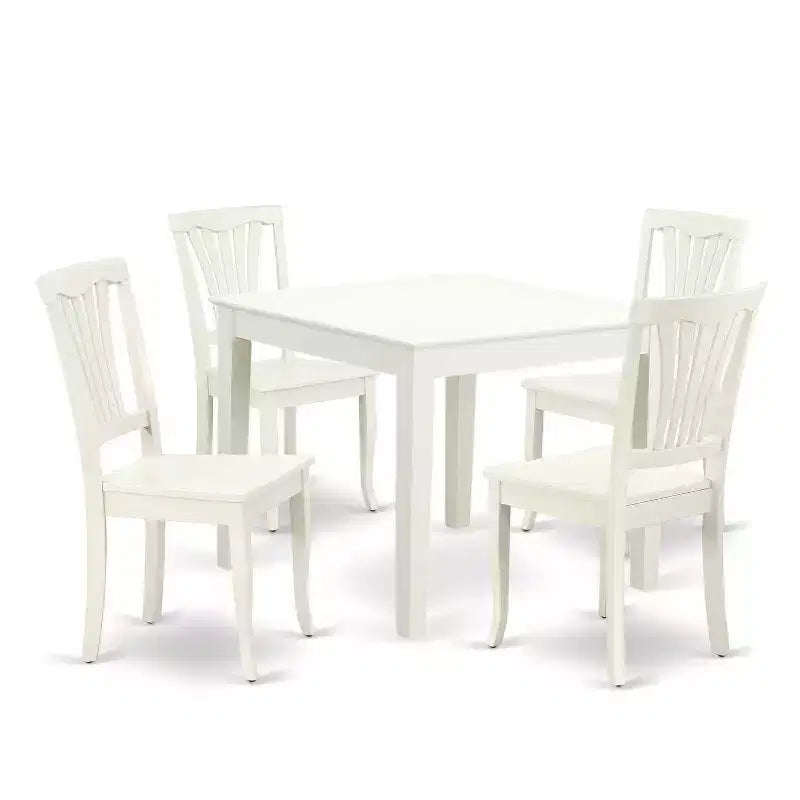 Ensemble de salle à manger moderne 5 pièces - Table carrée et 4 chaises - Meubles élégants pour la maison