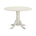 Ensemble table et 2 chaises de salle à manger rondes - Ensemble table et chaises de cuisine blanc lin