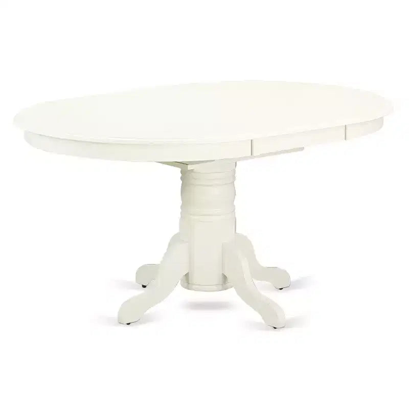 Ensemble de salle à manger moderne 5 pièces - Table ronde et 4 chaises - Ensemble de cuisine blanc lin