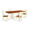 Ensemble de salle à manger victorien 5 pièces Table rectangulaire et 4 chaises - Extensible 152/198 cm