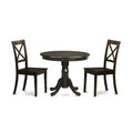 Ensemble table à manger ronde avec chaises - Table de cuisine de 91 cm et 2 chaises de salle à manger
