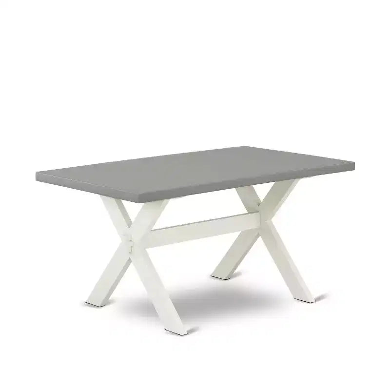 HomeStock Table à manger rectangulaire 5 pièces en bois massif finition chêne naturel avec 4 chaises rembourrées