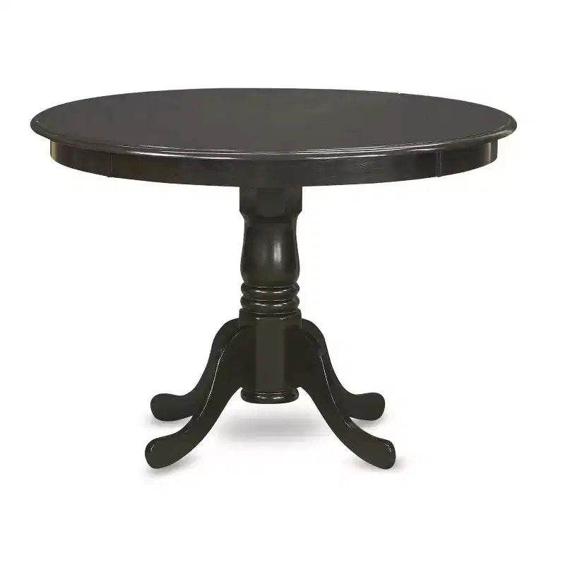 Ensemble table à manger ronde 3 pièces - Table de 42 po et 2 chaises Parsons - Fini cappuccino - Tissu lin - Salle à manger