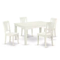 Ensemble de salle à manger médiéval 5 pièces avec table rectangulaire et chaises - Table de 42/60 pouces avec rallonge