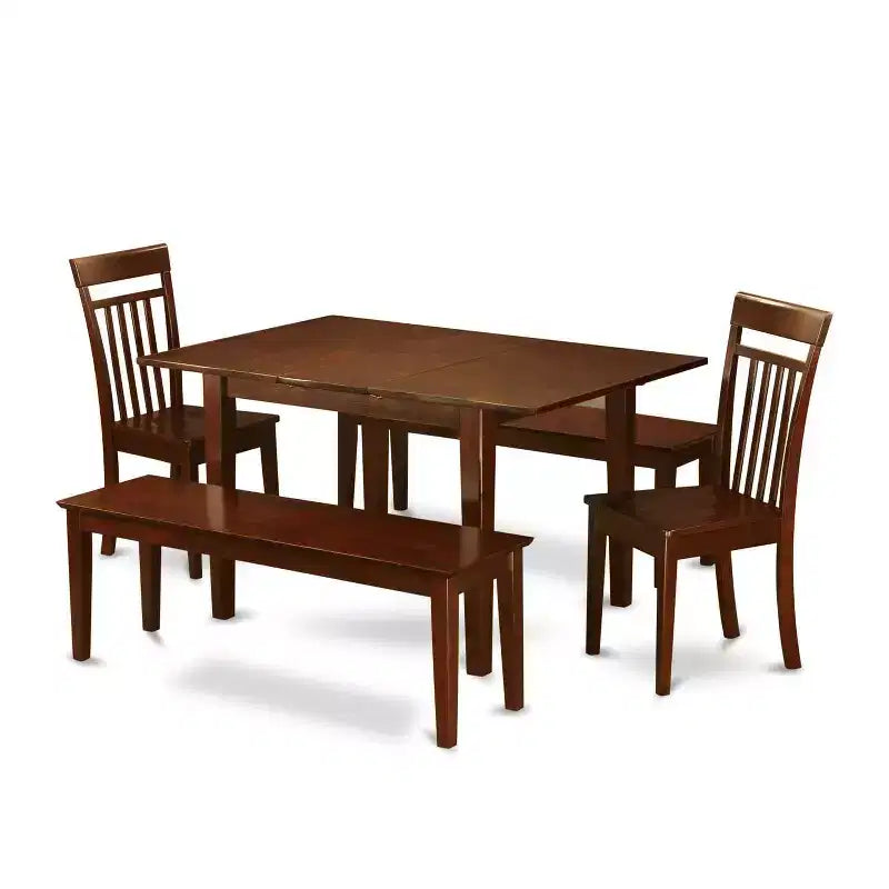 Ensemble de salle à manger 7 pièces - Table de salle à manger pour petits espaces et 6 chaises - Ensemble de salle à manger en bois