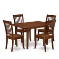 Ensemble de salle à manger du Sud-Ouest - Table et chaises 5 pièces - Style rustique de ferme - Table rectangulaire avec rallonge