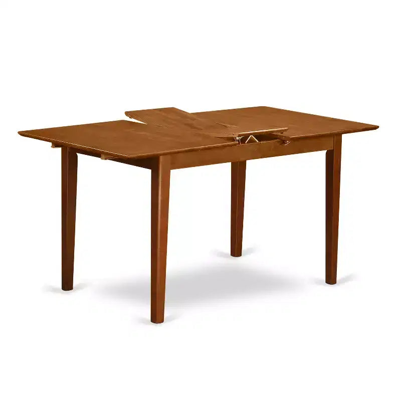Ensemble table de cuisine avec chaises – Ensemble table de salle à manger, extensible, finition brun selle