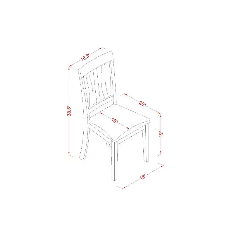 Ensemble de salle à manger moderne 7 pièces - Table rectangulaire avec rallonge et 6 chaises en tissu - Finition noire