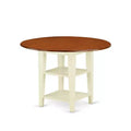 Ensemble de salle à manger 3 pièces – Table ronde et 2 chaises – Meubles de salle à manger de style antique