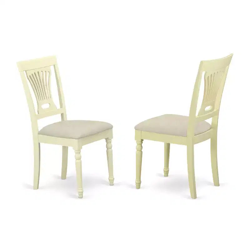 Ensemble de salle à manger 3 pièces – Table ronde et 2 chaises – Meubles de salle à manger de style antique