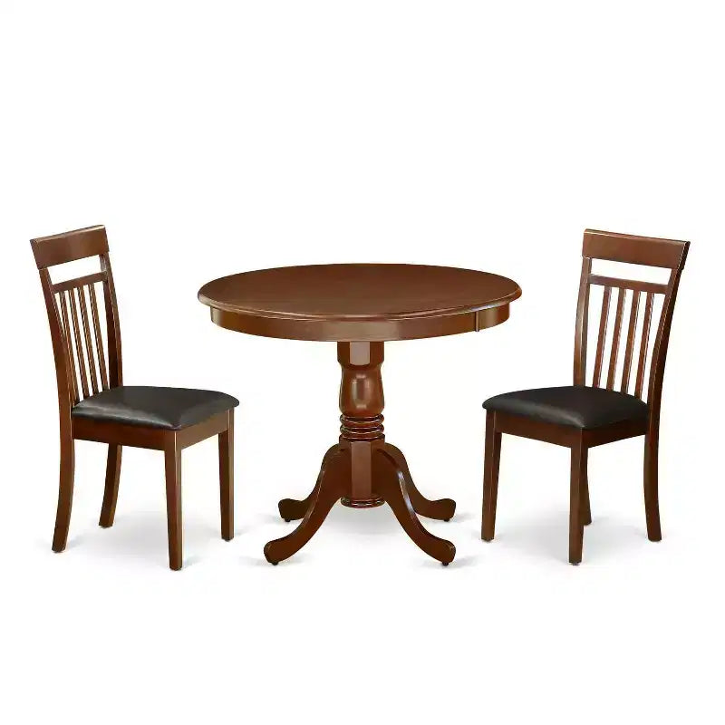 Ensemble de salle à manger rococo - Table et chaises de cuisine 3 pièces - Décoration pour petits espaces - Design élégant