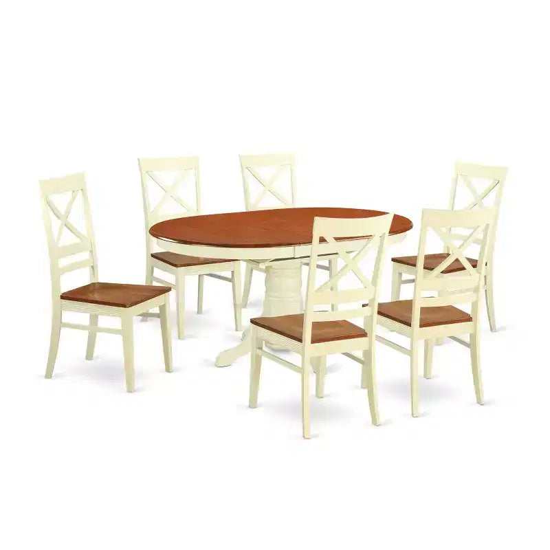 Ensemble de salle à manger moderne 5 pièces – Table et chaises en bois d'hévéa – Mobilier de cuisine et de salle à manger