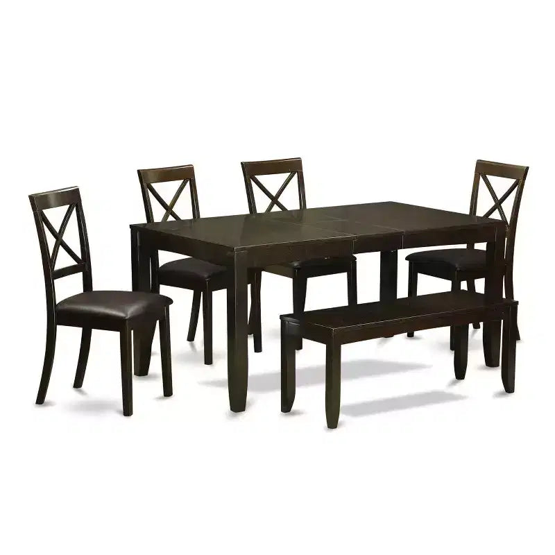 Ensemble de table à manger rectangulaire avec chaises de cuisine - Table de salle à manger moderne pour la maison