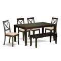Ensemble de salle à manger nordique - Table rectangulaire et chaises - Ensemble de cuisine moderne