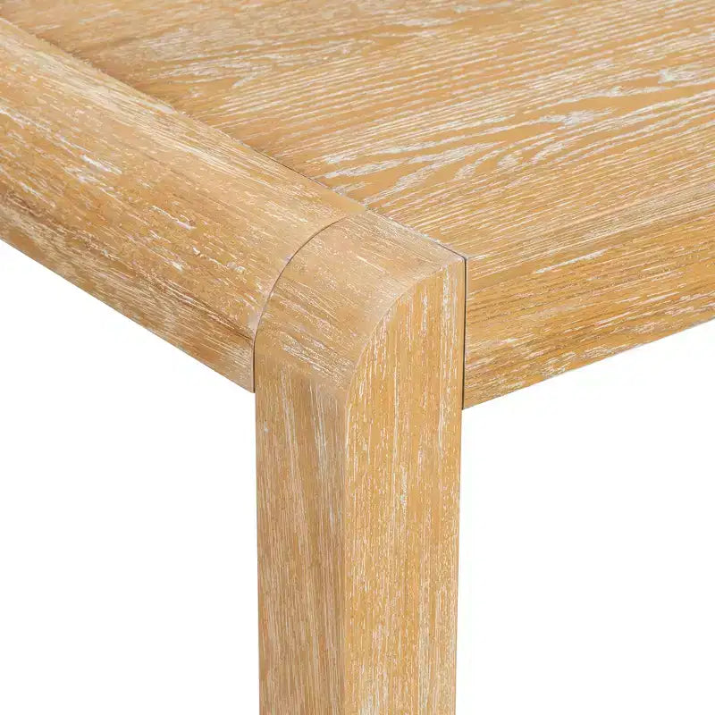 Ensemble de salle à manger vintage extensible pour 6 personnes avec 4 chaises rembourrées et un banc, table de cuisine rustique brossée à la main avec design incurvé