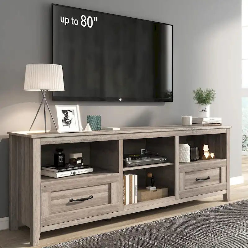 Meuble TV Cheminée WESOME 70 avec Foyer Électrique de 18 pouces