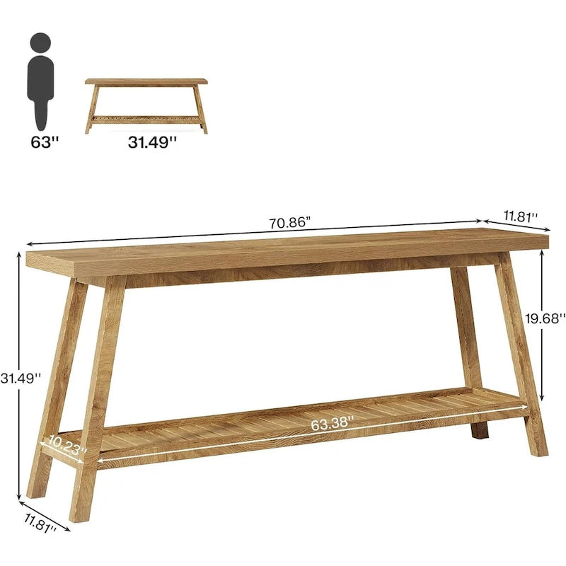 Table de console d'entrée extra longue, table console de 180 cm