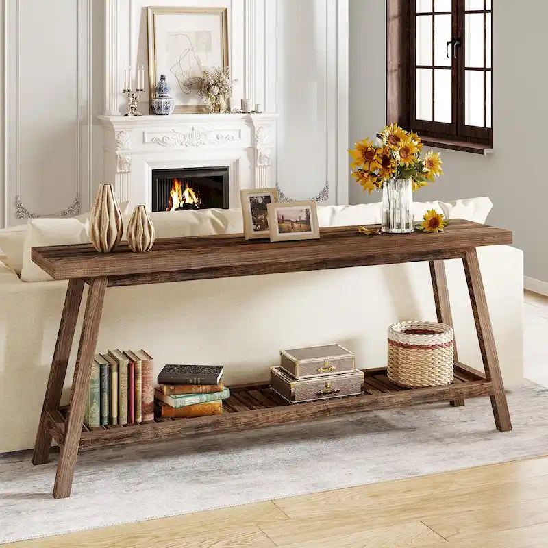 Table de console d'entrée extra longue, table console de 180 cm