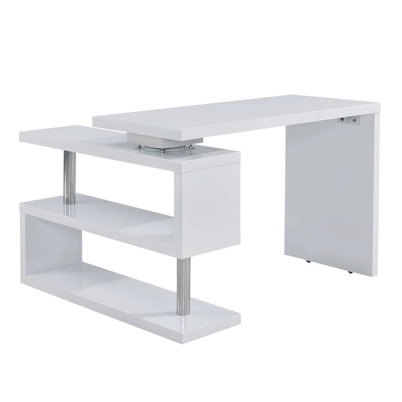 Bureau rotatif avec étagères