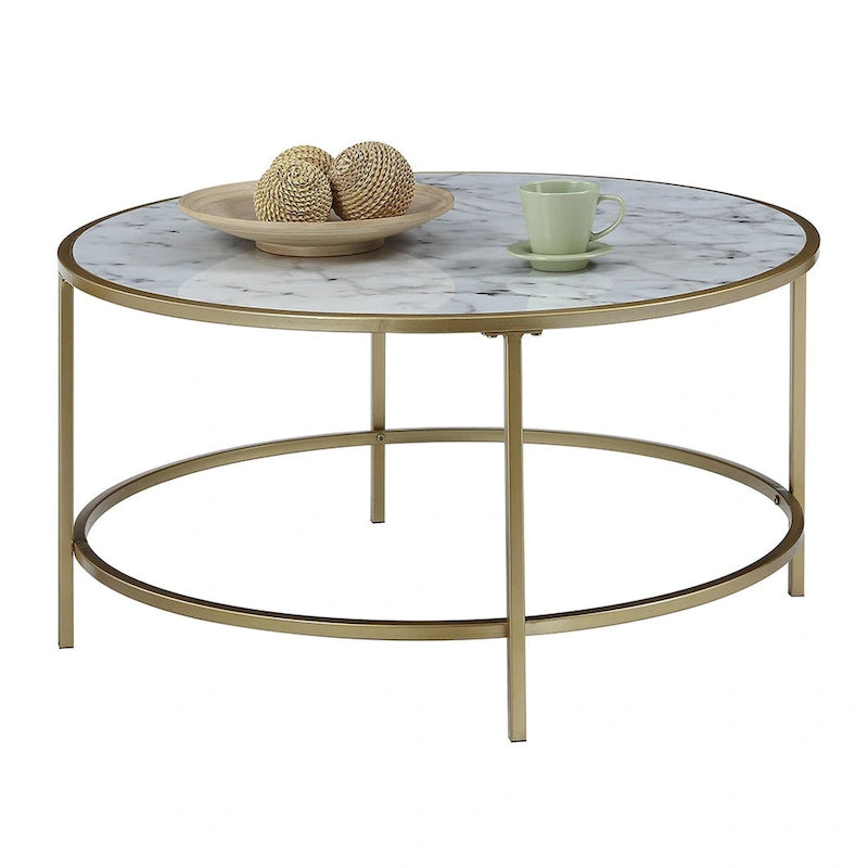 Table basse ronde en marbre