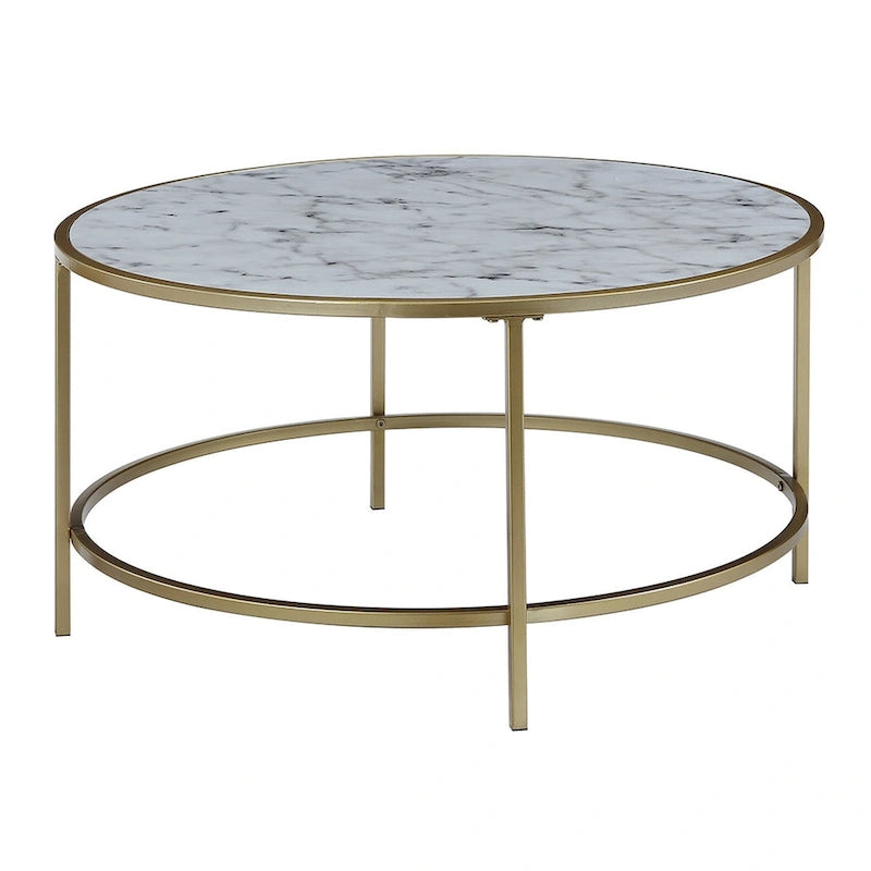 Table basse ronde en marbre
