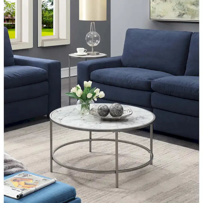 Table basse ronde en marbre