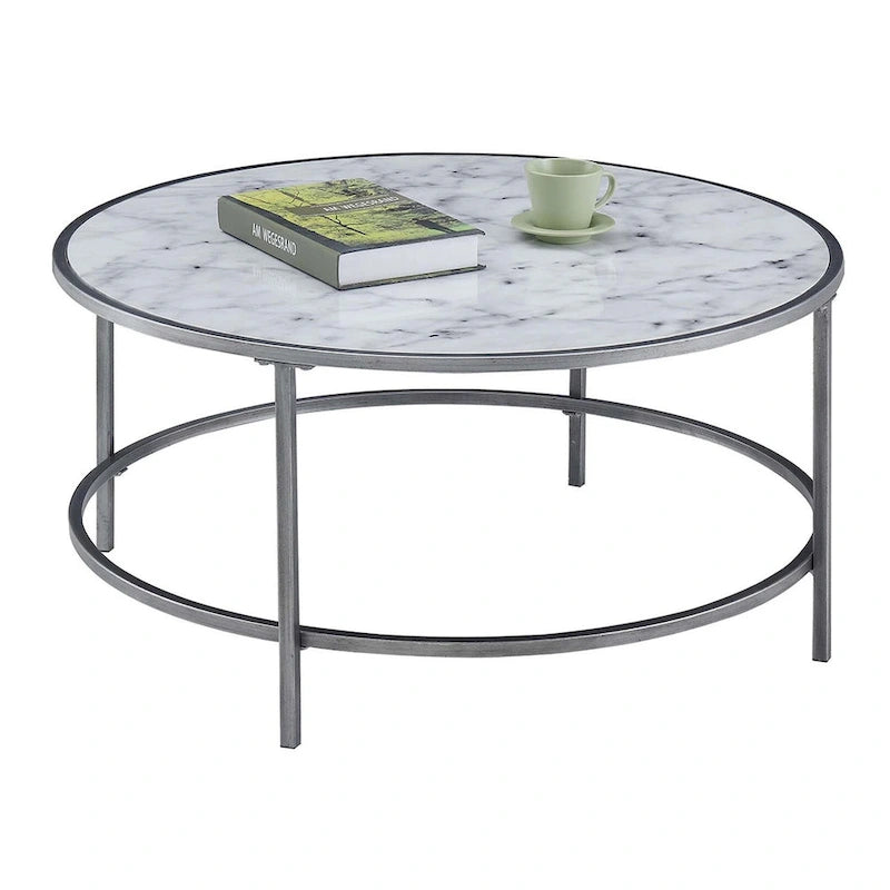 Table basse ronde en marbre
