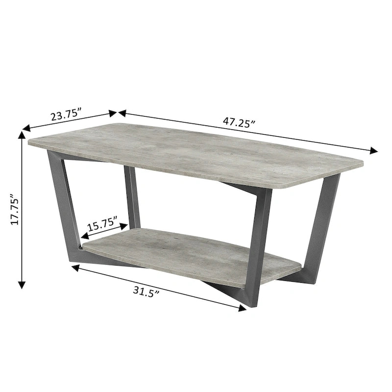 Table basse Graystone avec étagère