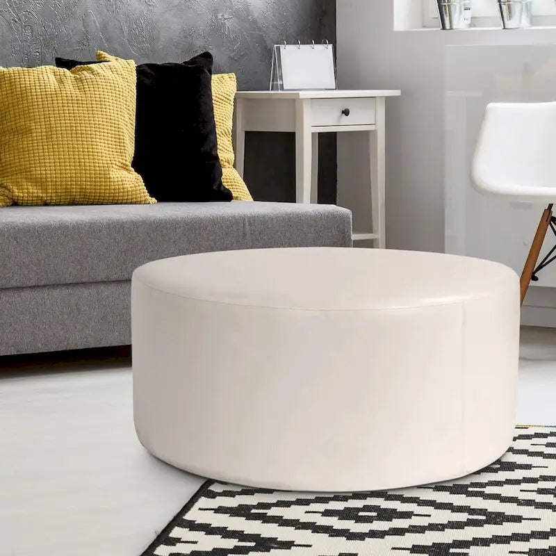 Ottoman rond universel 36 avec housse