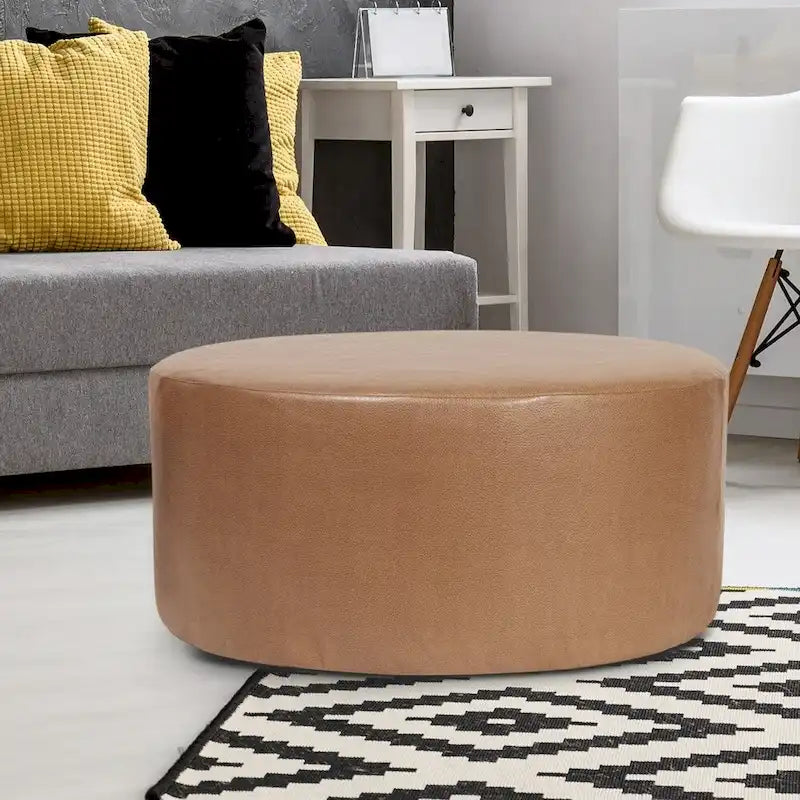 Ottoman rond universel 36 avec housse