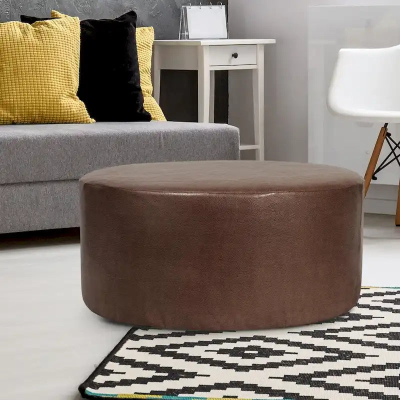 Ottoman rond universel 36 avec housse