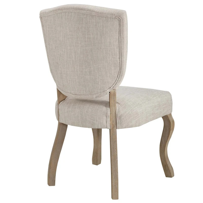 Chaise de salle à manger latérale tapissée vintage française Array