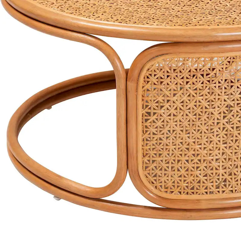 Honey Rattan Coffee Table