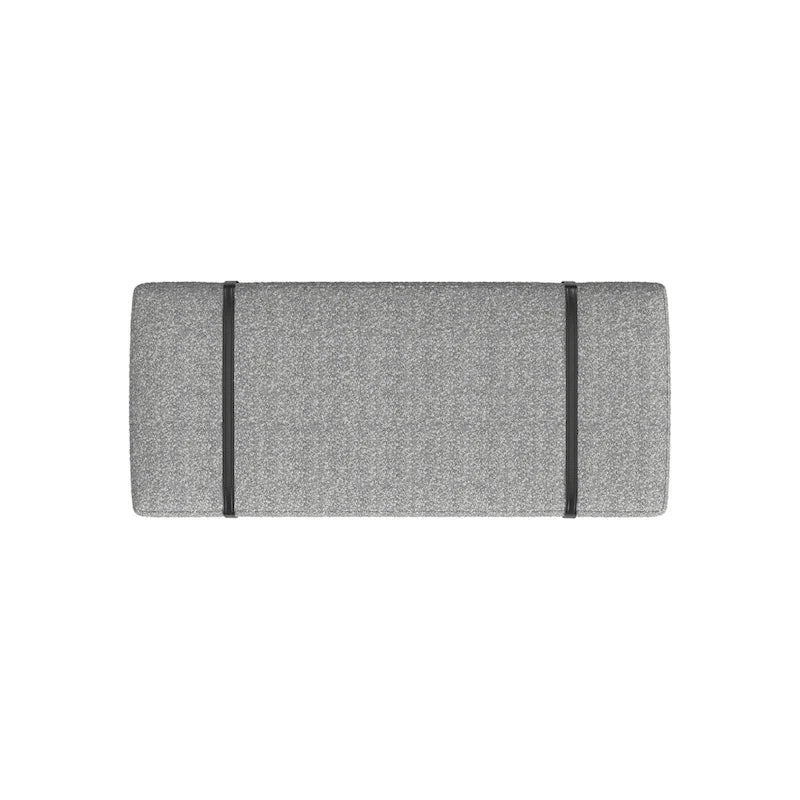 Banc rembourré avec base en métal - Boucle crème