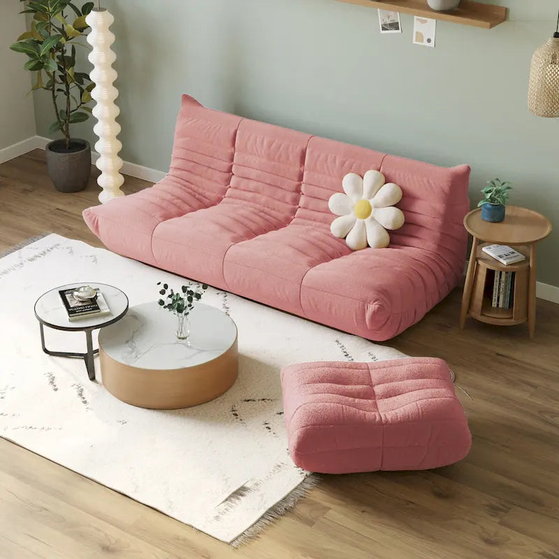 Canapé paresseux en tissu Teddy, canapé de salon, fauteuil poire