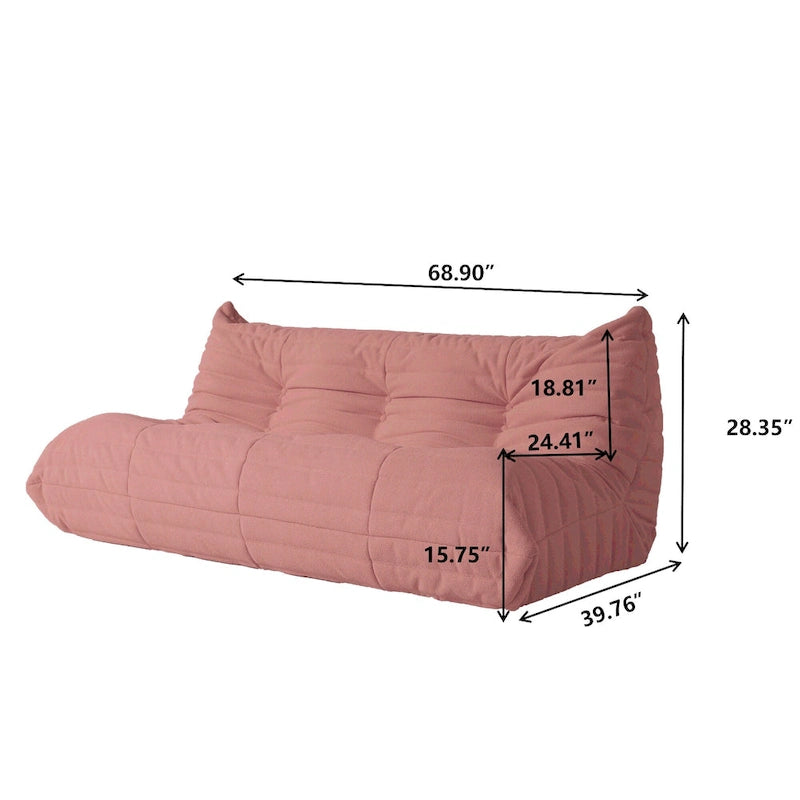 Canapé paresseux en tissu Teddy, canapé de salon, fauteuil poire