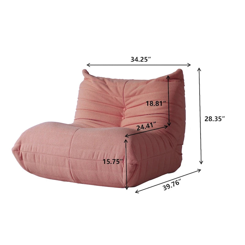 Canapé paresseux en tissu Teddy, canapé de salon, fauteuil poire