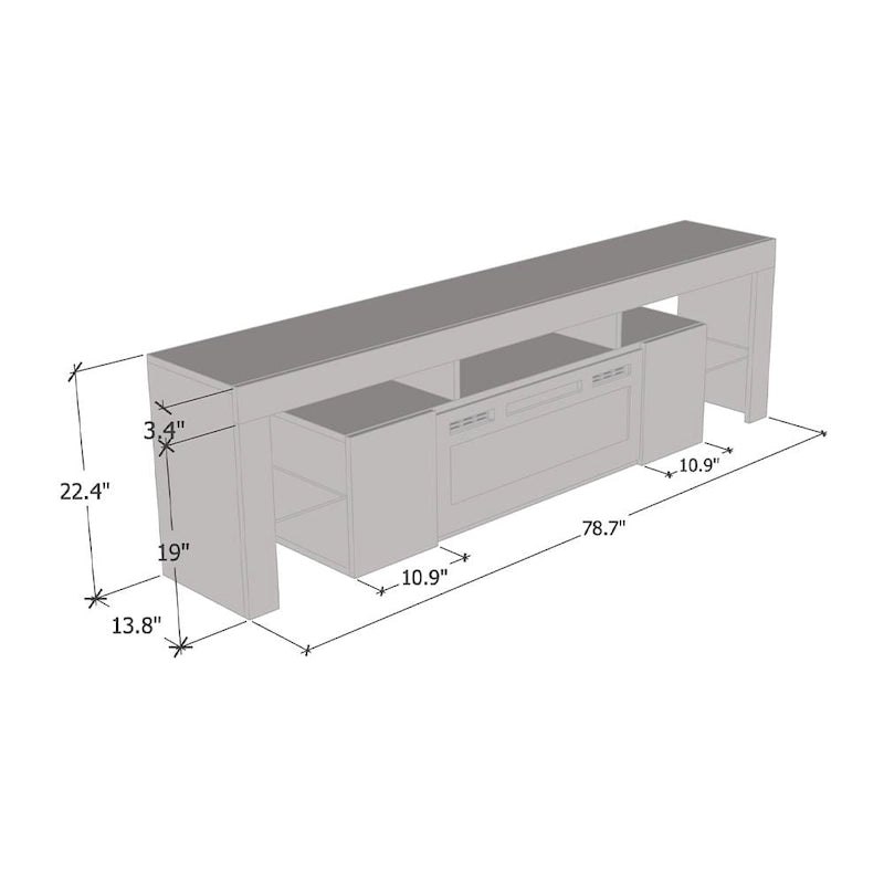 Meuble TV avec cheminée électrique