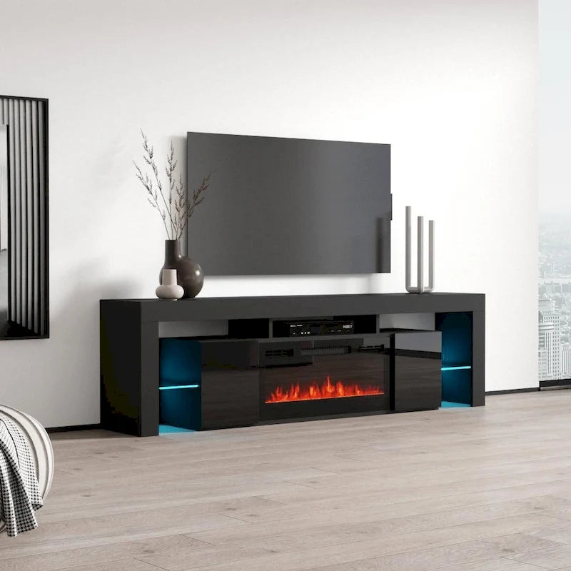 Meuble TV avec cheminée électrique