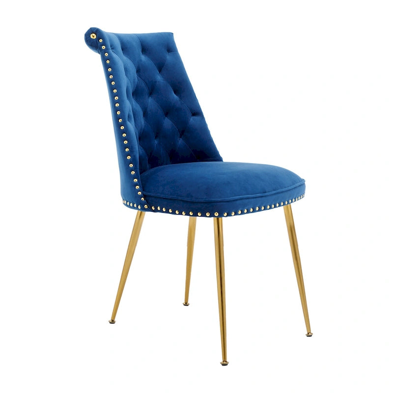 Chaises de salle à manger modernes en velours (lot de 2)