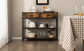 Console Table d'Entrée Table d'Appoint de Canapé avec Tiroirs en Tissu Pliables