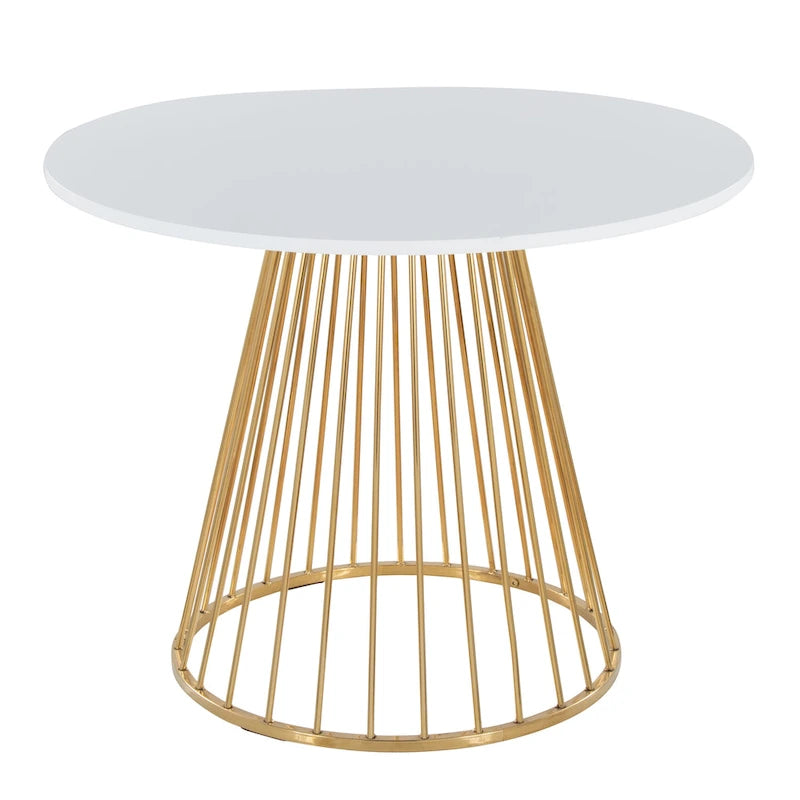 Table de salle à manger ronde avec pied central